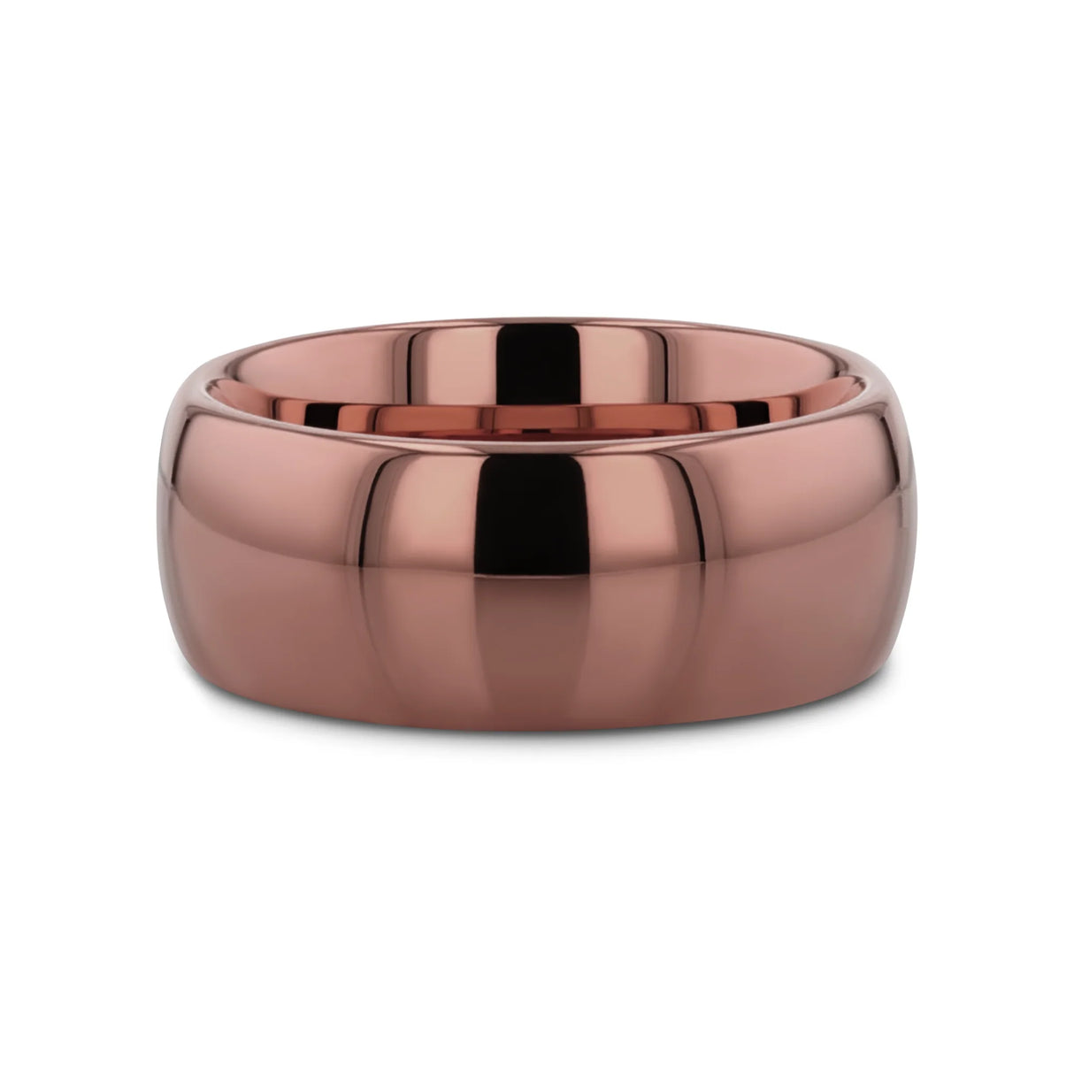 COFFEE Traditional Domed Espresso Tungsten Carbide Wedding Ring - 8mm