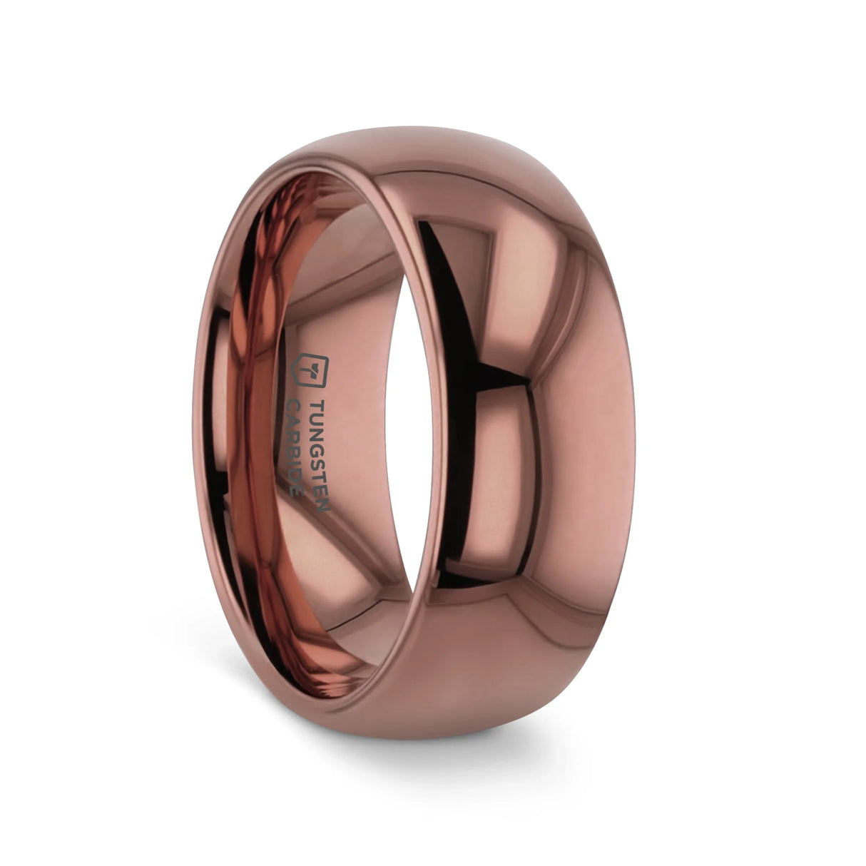 COFFEE Traditional Domed Espresso Tungsten Carbide Wedding Ring - 8mm