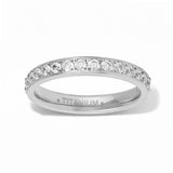 3mm - Silver Titanium Full Eternity White Diamond all around Ring