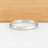 4MM - White Silver Platinum-Like Finish Tungsten Carbide Wedding Band Polished Dome Ring