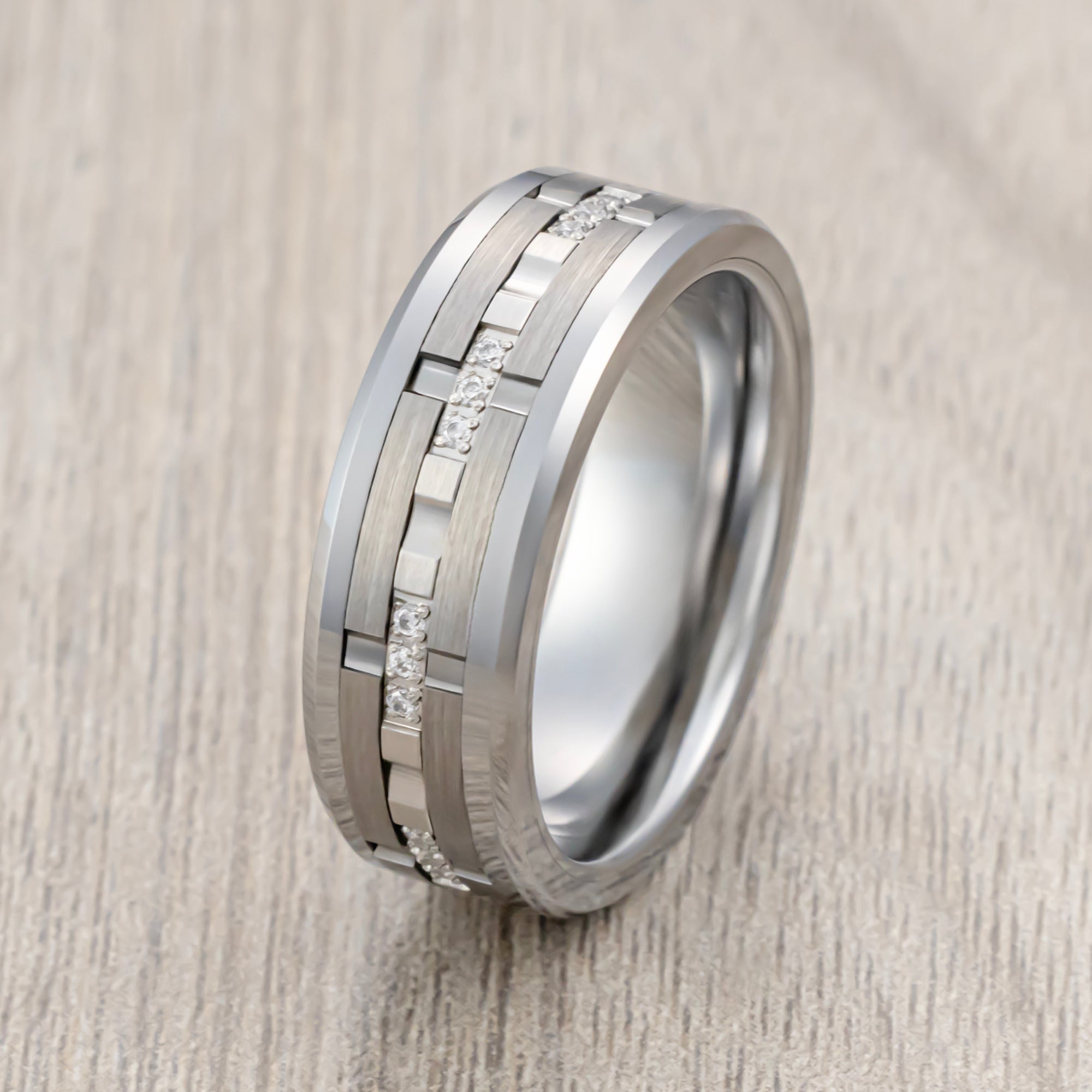 Man's Wedding Ring,Tungsten Wedding Ring,Engagement outlet Ring,8mm Wedding Ring,Silver Tungsten Ring,Anniversary Ring,Comfort Fit Ring,Beveled