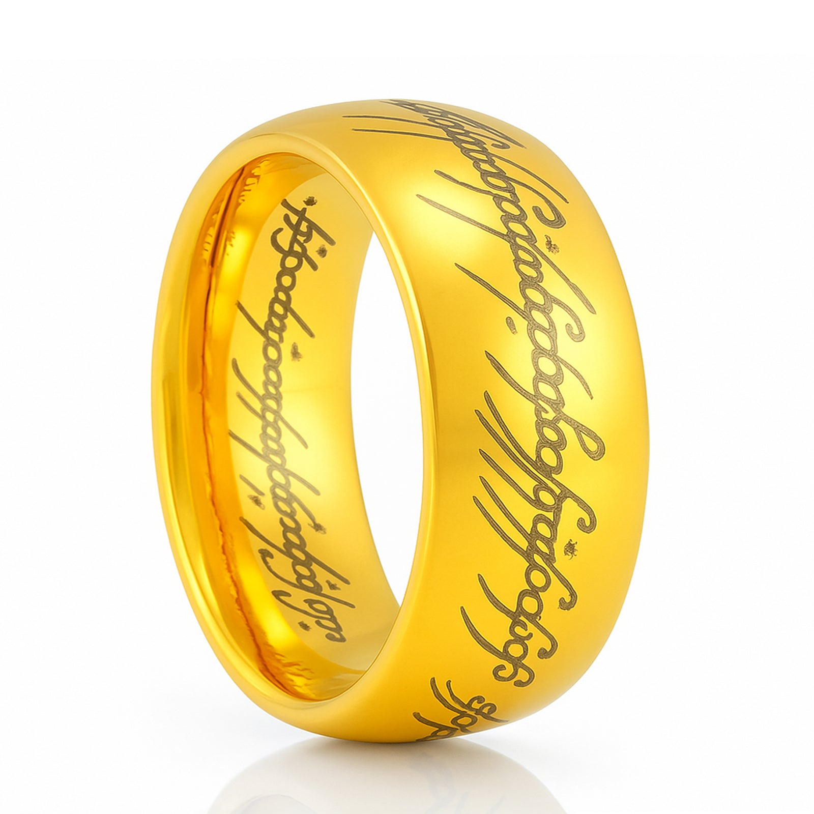 LOTR Tungsten Lord of the Rings gold The One Engraved Sauron's