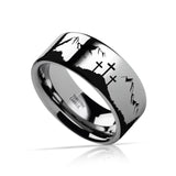MOUNTAIN MAJESTY Laser Engraved Tungsten Carbide Ring