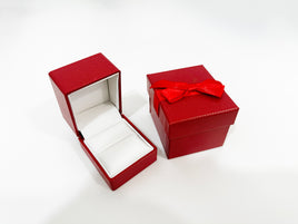 Luxury Ring Box Engagement Ring Case Gift Box Case Ring Holder Red & White