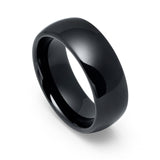 8mm - Men's Tungsten Carbide Wedding Ring High Polished Dome Shape Ring