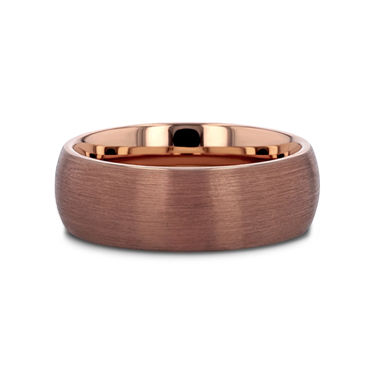 JAVA Domed with Brushed Finish Espresso Tungsten Band - 8mm
