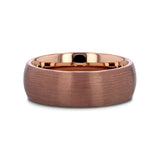 JAVA Domed with Brushed Finish Espresso Tungsten Band - 8mm