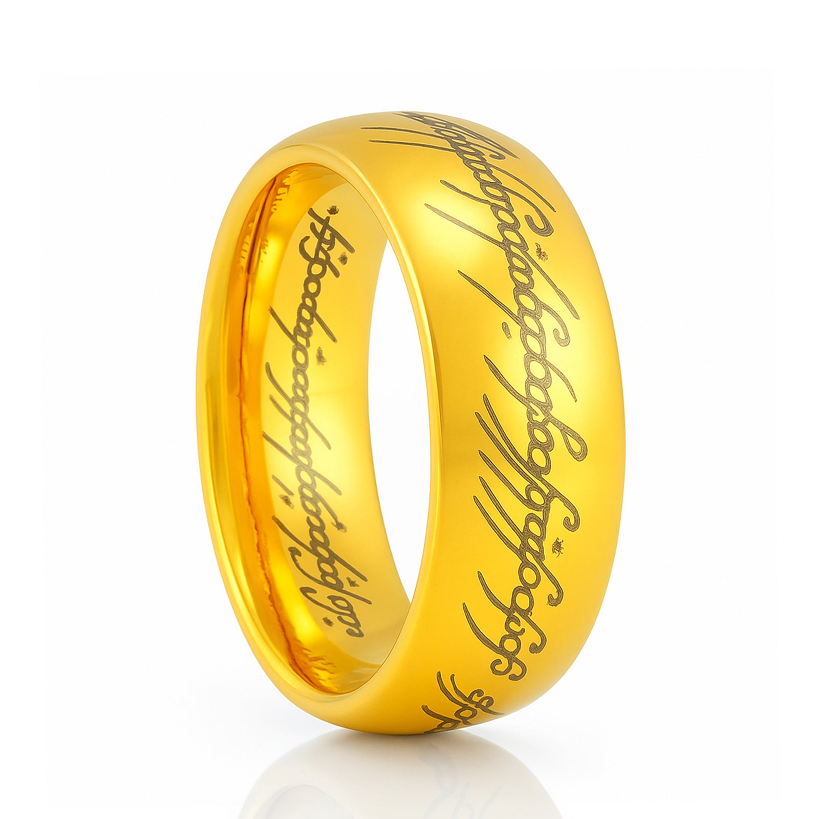 LOTR Tungsten Lord of the Rings gold The One Engraved Sauron's
