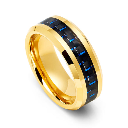 David Yurman Men's Forged Carbon Band Ring in 18K Gold, 4mm | Neiman Marcus
