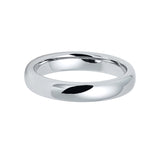 4mm - Silver Tungsten Carbide Wedding Band High Polished Dome Shape Ring