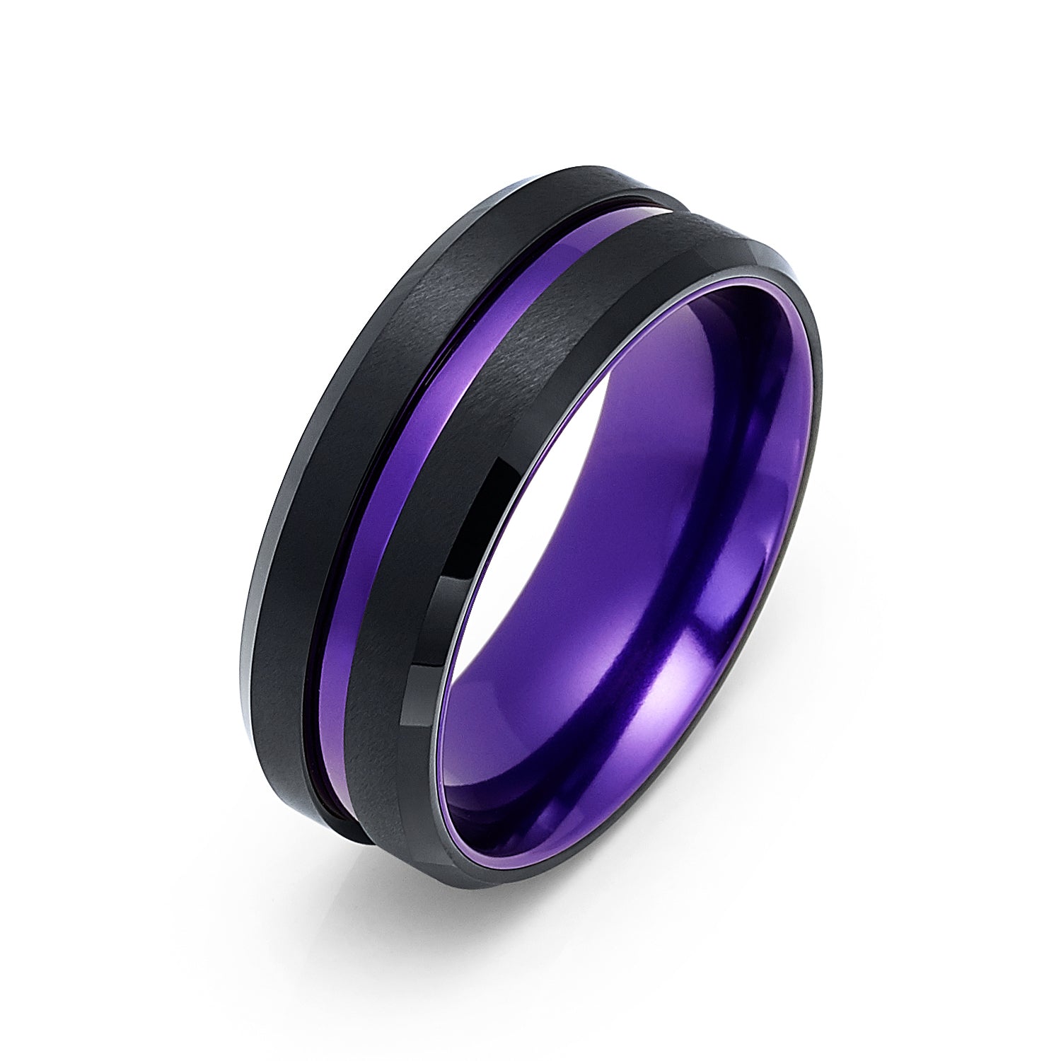 【BLACKPURPLE】[BLACKLABEL] SHATE PAVE RING Amazon.com: Bridal Set Black Purple Diamond Simulation