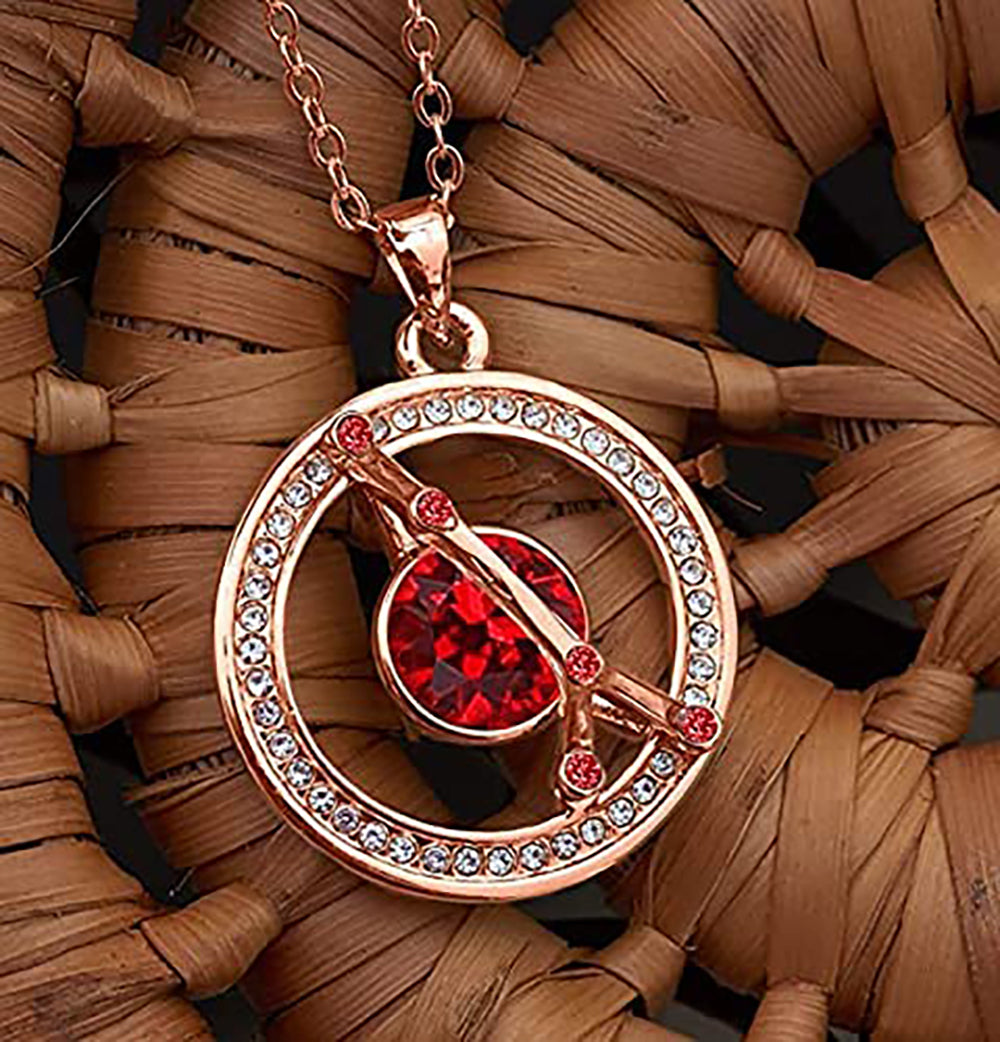 Cancer Rose Gold Zodiac Constellation Pendant Necklace Made with Premium Crystal Horoscope Jewelry