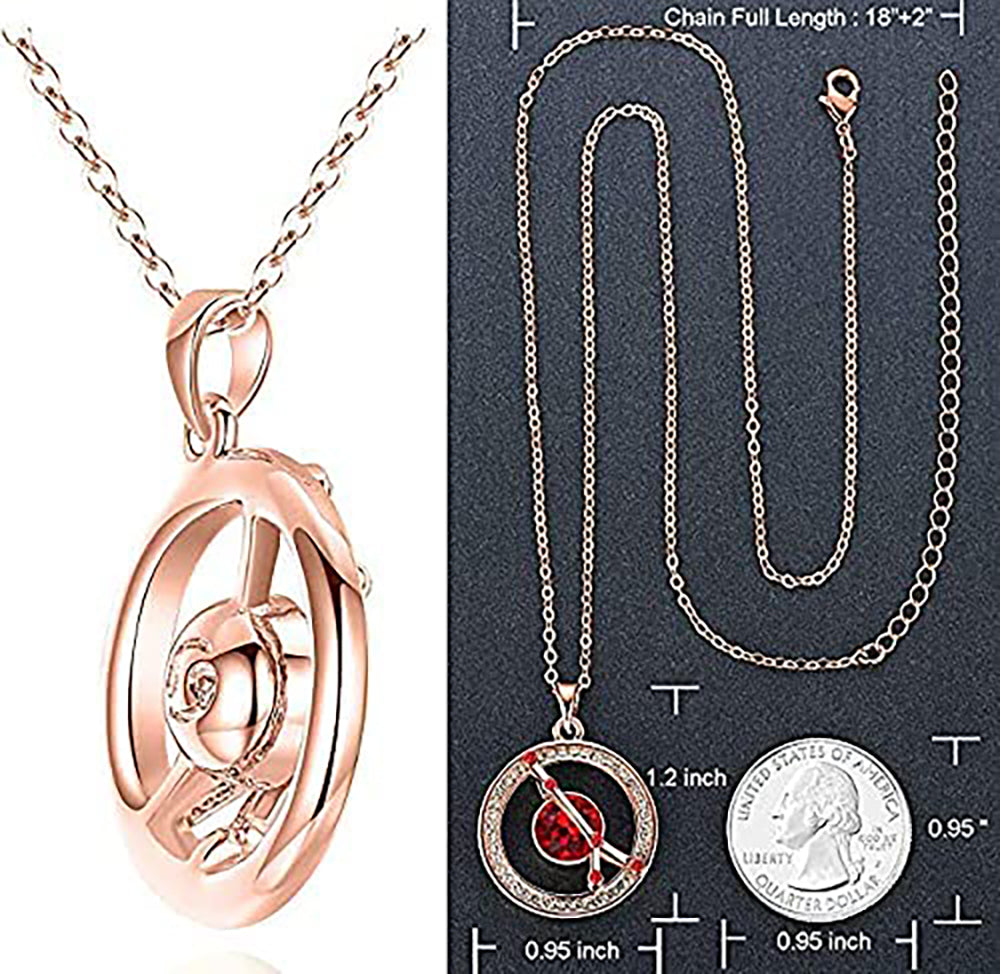 Cancer Rose Gold Zodiac Constellation Pendant Necklace Made with Premium Crystal Horoscope Jewelry