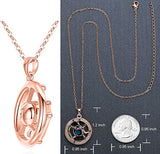 Sagittarius Rose Gold Zodiac Constellation Pendant Necklace Made with Premium Crystal Horoscope Jewelry