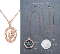 Taurus Rose Gold Zodiac Constellation Pendant Necklace Made with Premium Crystal Horoscope Jewelry