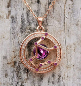 Aquarius Rose Gold Zodiac Constellation Pendant Necklace Made with Premium Crystal Horoscope Jewelry