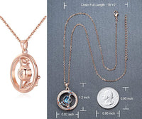 Pisces Rose Gold Zodiac Constellation Pendant Necklace Made with Premium Crystal Horoscope Jewelry