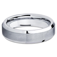 Silver Tungsten Carbide Wedding Band- 4mm,6mm,8mm