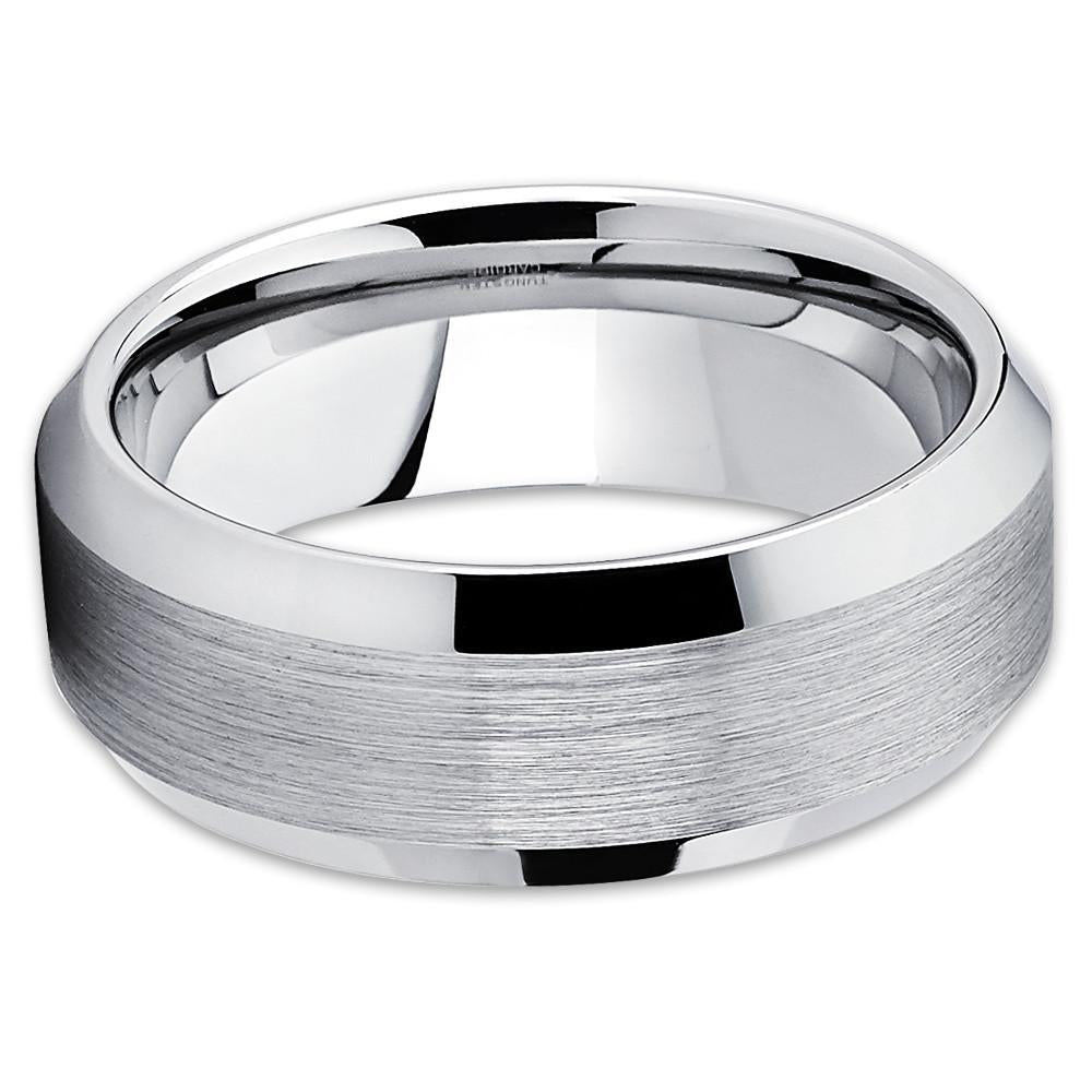 Silver Tungsten Carbide Wedding Band- 4mm,6mm,8mm