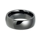 8mm Classic Dome Shape Gunmetal Tungsten Carbide Wedding Band