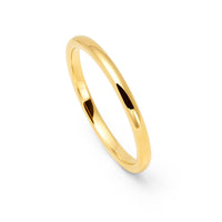2mm - Yellow Gold Tungsten Wedding Band High Polished Ring