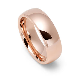 7mm - Rose Gold Tungsten Wedding Band, Rose Gold Tungsten Ring, High Polish