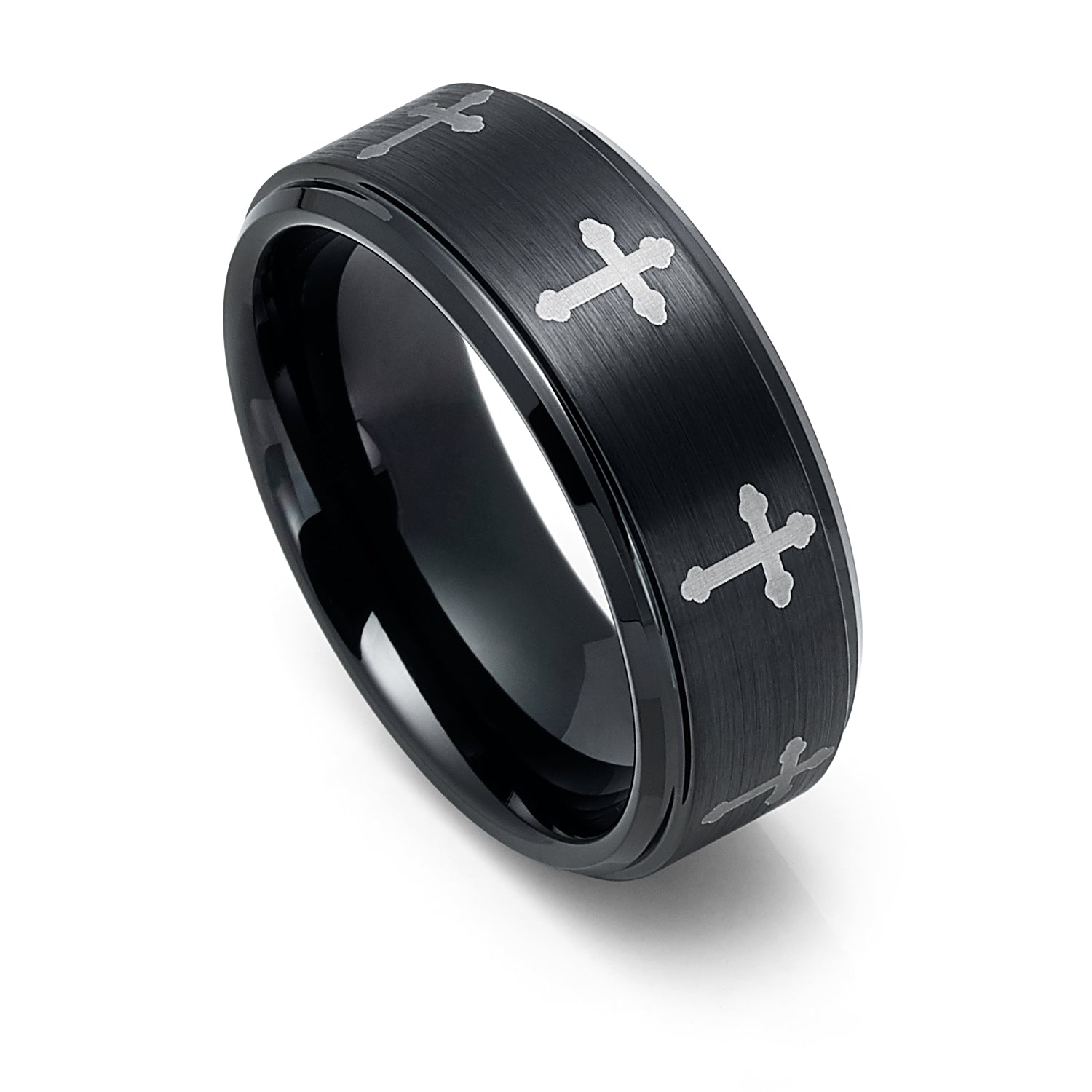 Tungsten shop cross ring