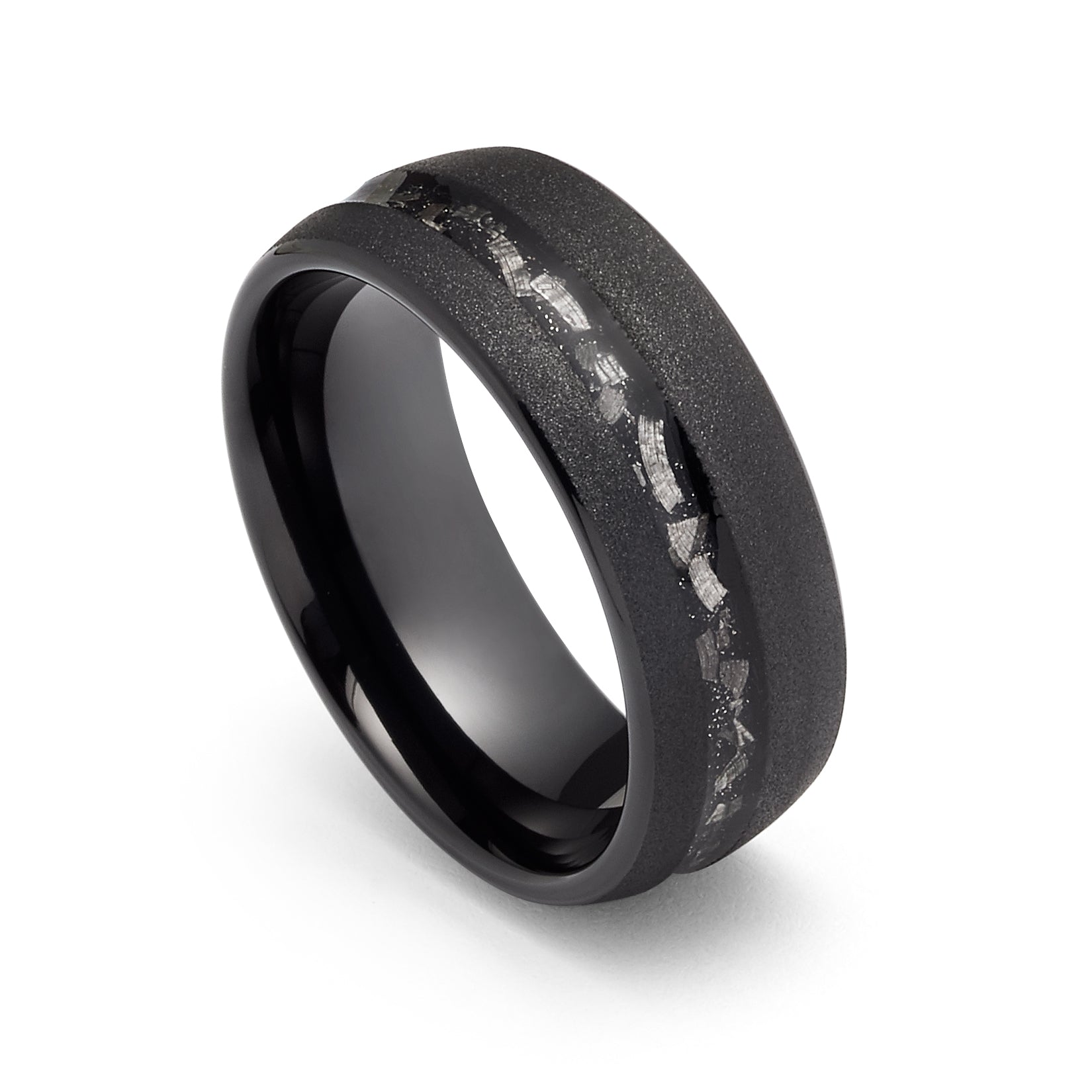 Triton Tungsten Ring with Diamonds - Tungsten Wedding Band with Channel Set  Diamonds