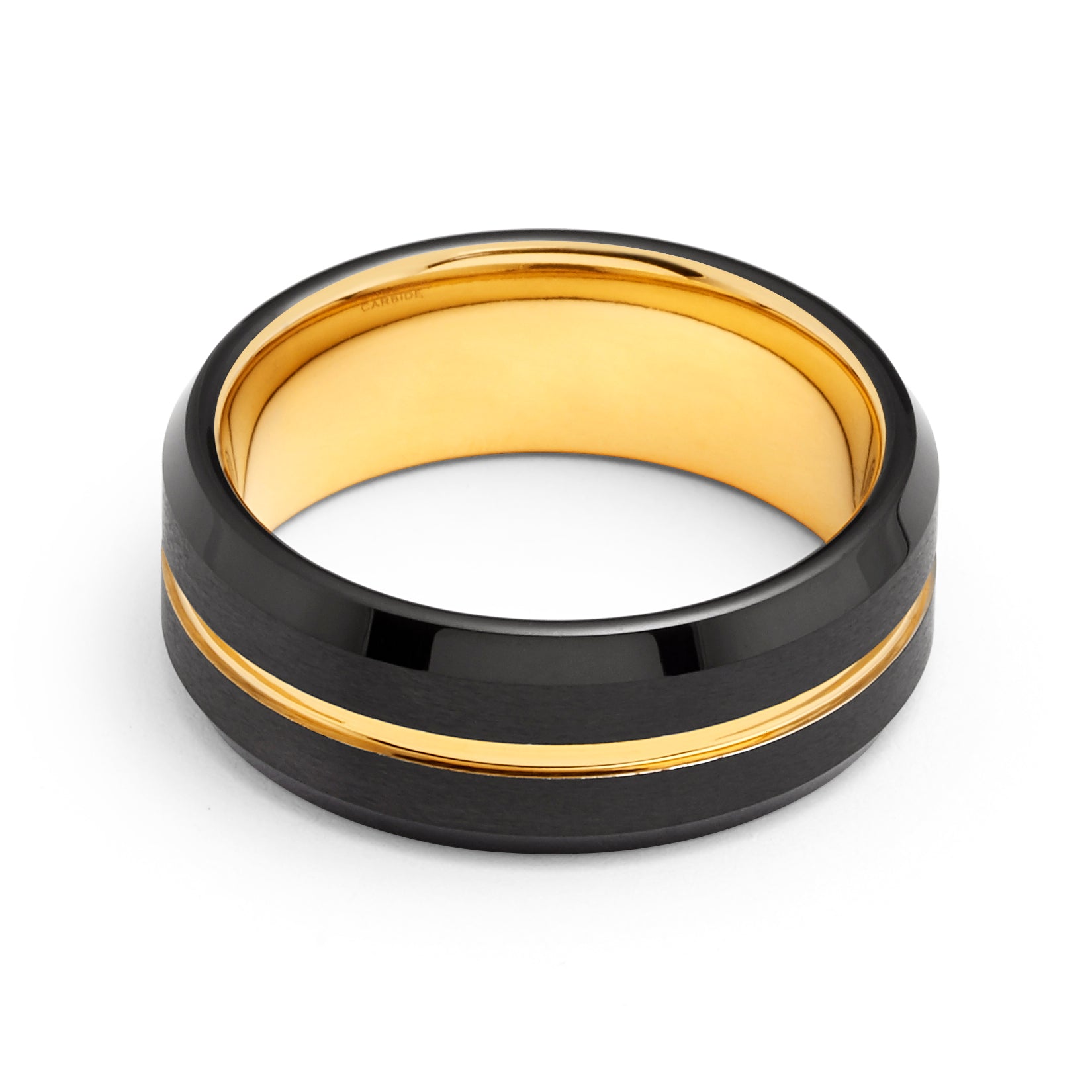 Tungsten outlets 8mm Black And Yellow