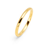 2mm - Yellow Gold Tungsten Wedding Band High Polished Ring