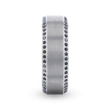 CHAMPION Titanium Men's Wedding Band W/ Black Sapphire - 8mm