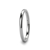 2mm - Silver Tungsten Carbide Thin Wedding Ring