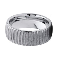 8mm - Silver Tungsten Wedding Band, Tree Bark Finish, Wedding Ring,