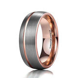 Rose Gold Tungsten Carbide Wedding Band, 8mm